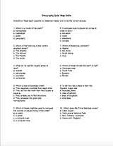 Geography Quiz: Map Skills (Printable, Grades 3-5) - TeacherVision